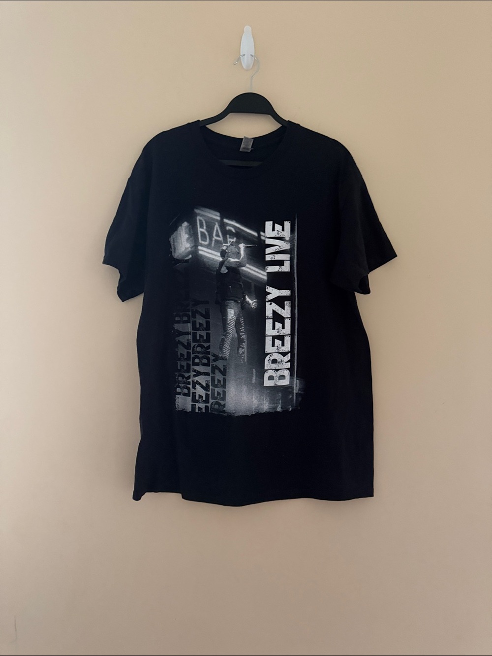 Gildan Chris Brown‎ Breezy Live Concert Graphic T-Shirt Black XL